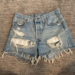 Levi’s 501 High-Waisted Denim Shorts